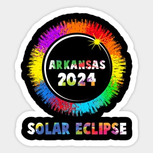 Total Solar Eclipse Arkansas 2024 Colorful Totality Sticker